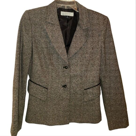 Tahari Wool Blend Tweed Blazer - Picture 1 of 10
